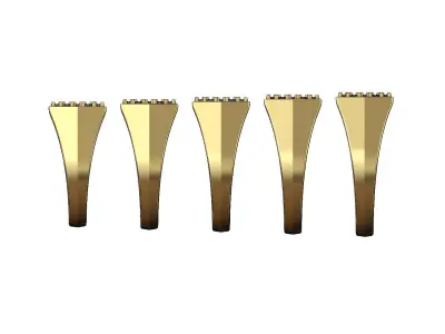 Iced diamond rectangular tapered shank ring US sizes 7to11 3D print model