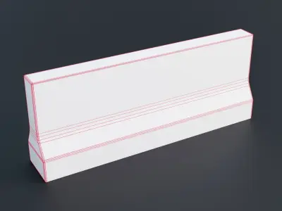 Concrete Construction Barrier Block Lowpoly Free low-poly 3D model