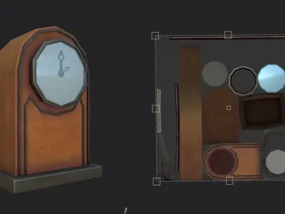 Clock Low-poly 3D model