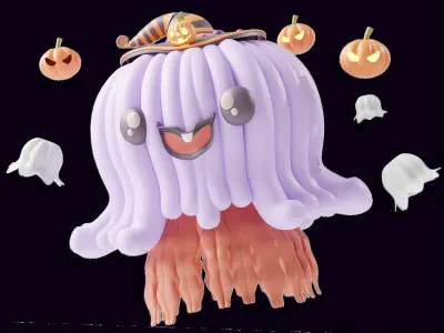 Art Toy Animal Set 2 I-P Halloween Character 3D model Low-poly 3D print model