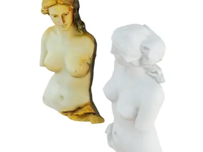 Bas-relief of a Woman on the Wall 3D model