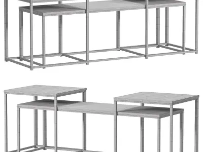 Yarlow Table Set Of 3 By Furnitureden 3D model