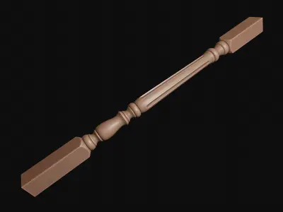 Baluster wooden stick 3D print model