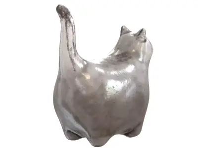 Grey Chester the Cat Ornament Low-poly 3D model