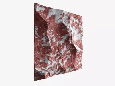 103-RockPanel rock wall art 3D model