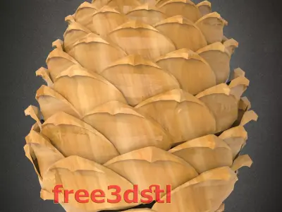 Pinecone 3D STL Model for CNC Router Free 3D print model