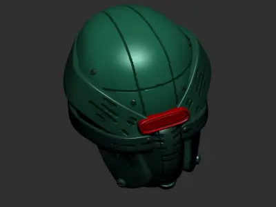 helmet high poly sculpt 3d printable  3D model 63