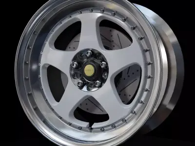 Rays Nismo LMGT2 - 3 Piece Wheels - Game Ready Low-poly 3D model