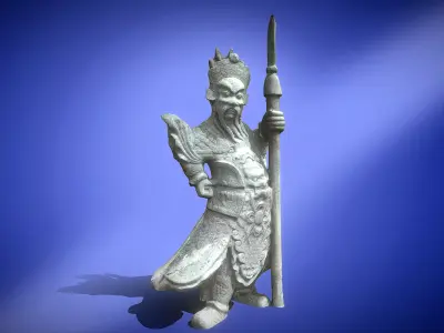 Chinese Guardian Statue 3D print model