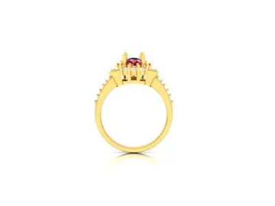 Solitaire Engagement Wedding Ring 3D print model order