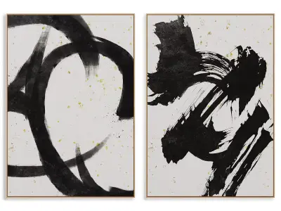 Abstract Painting Frame set 3D model 118