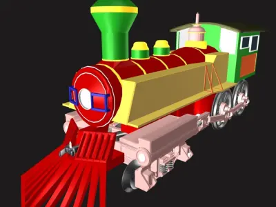 Toy Train Engine 02 3D model