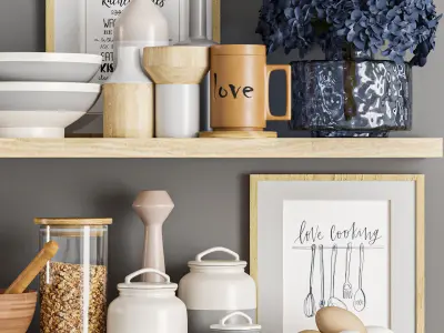 kitchen accessories 3D model