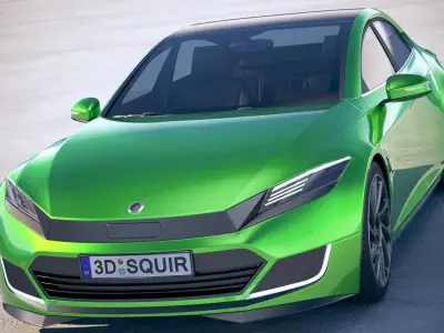 Generic Electric Sedan 2 2017 3D model