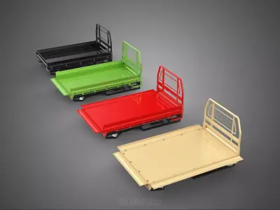 4 MODE DROP SIDE BED BODY GATE DOOR PICKUP TRUCK WIDE DECK CAR 3D model