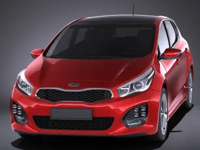 Kia Ceed GT-line 5-door 2017 VRAY 3D model