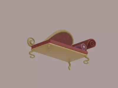 Fainting Couch Low-poly 3D model