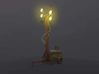 MOBILE LIGHT TOWER 3D model