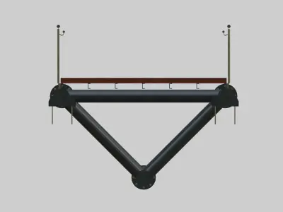 Steel Structure - Pipe Truss Bridge 3D model