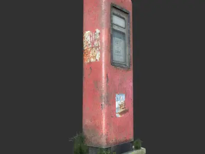 Petrol Pump Low-poly 3D model