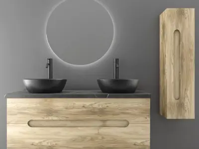 bathroom furniture set 5 3D model
