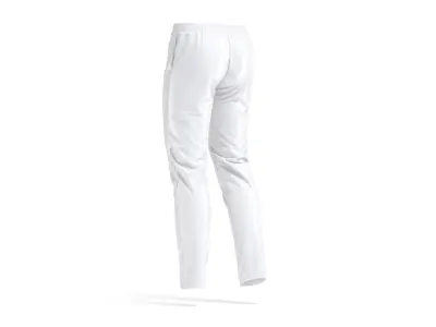 White Sport Pants - sporty training trackpants 3D model