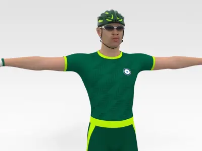 Cyclist 09 3D model