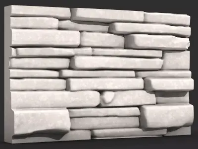 Wall Tileable Stone Texture 3D print model