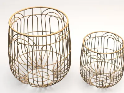 Wicker Basket 3D model