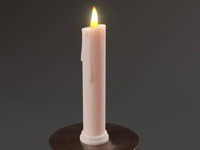 Candle With Stand 3D model