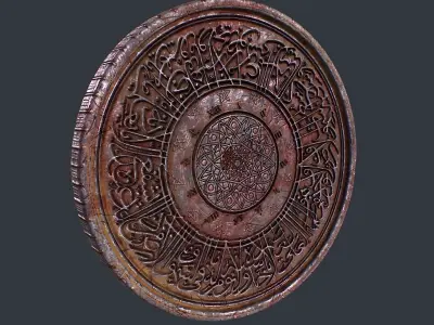 Old Medallion Low-poly 3D model