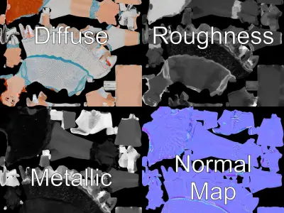 D Figure Skater Character Model Rigged and Animated Low-poly 3D model