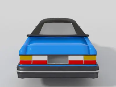 Saab 900 Cabriolet Low-poly 3D model