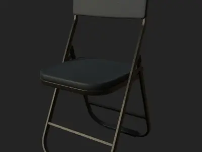 Folding Chair Game Ready Low-poly 3D model