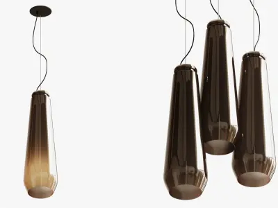 Foscarini-brand glass drop pendant 3D model