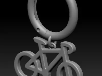 Monoearring earring bike bicycle  3D print model