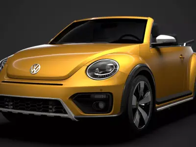 VW Beetle Dune Convertible 2020 3D model