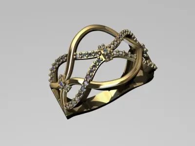 6 units Ring Woman Lady Anillo dama  3D print model