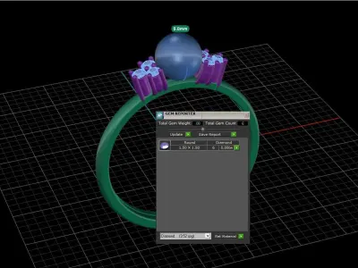 Fashion Pearl Ring 2 3D print model