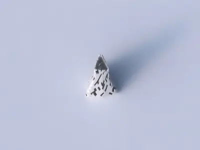 Vase grounded tilted triangle with cuts 3D print model