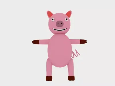 Cartoon Pig 3D model get