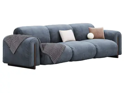 Colle Three Seater Sofa By Natuzzi 3D model