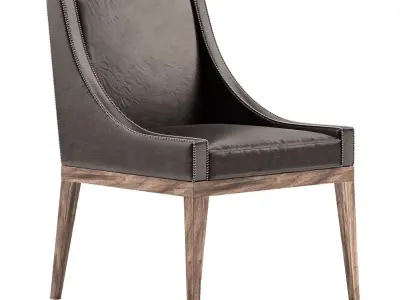 VANITY leather dining chair 3D model