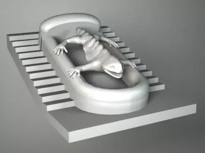 REPTIL SCULPTURE 3D model