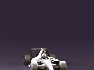 Man in formula car 0865 3D Print Ready 3D print model