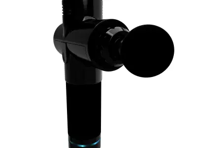 Muscle Massager Gun with attachments 3D model