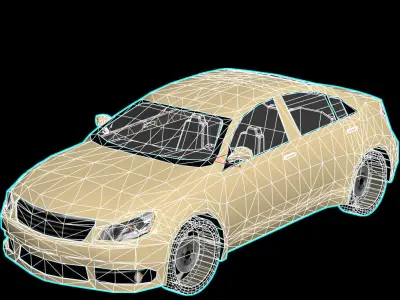 R3DP Low-Poly PBR American Cars - Chrysler Sebring  Low-poly 3D model