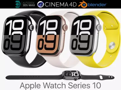 Apple Watch Series 10 Aluminum All colors 3D model