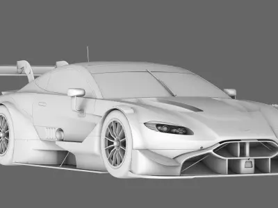  Aston Martin AMR Vantange DTM 2019 GT500 Low-poly 3D model