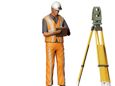 N1 Railway Track Surveyor with theodolite camera 3D print model